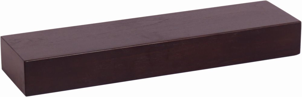 12" Espresso Solid Wood Wall Mounted Floating Shelf