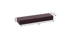 12" Espresso Solid Wood Wall Mounted Floating Shelf