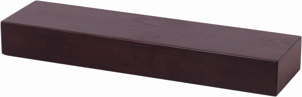 12" Espresso Solid Wood Wall Mounted Floating Shelf