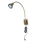 30" Antiqued Brass Metal Spotlight Wall Sconce