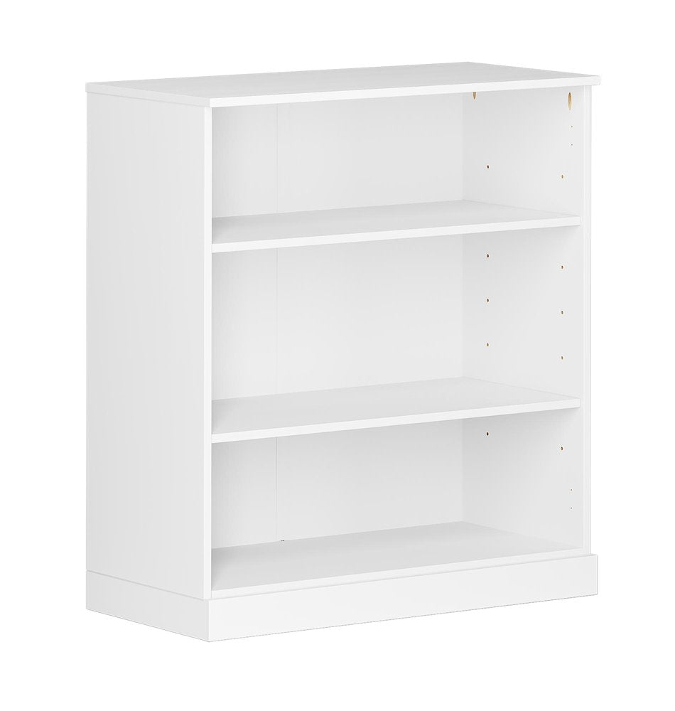 36" French Blue Solid Wood Adjustable Three Tier Library Bookcase