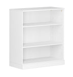 36" French Blue Solid Wood Adjustable Three Tier Library Bookcase