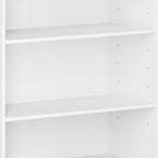 36" French Blue Solid Wood Adjustable Three Tier Library Bookcase