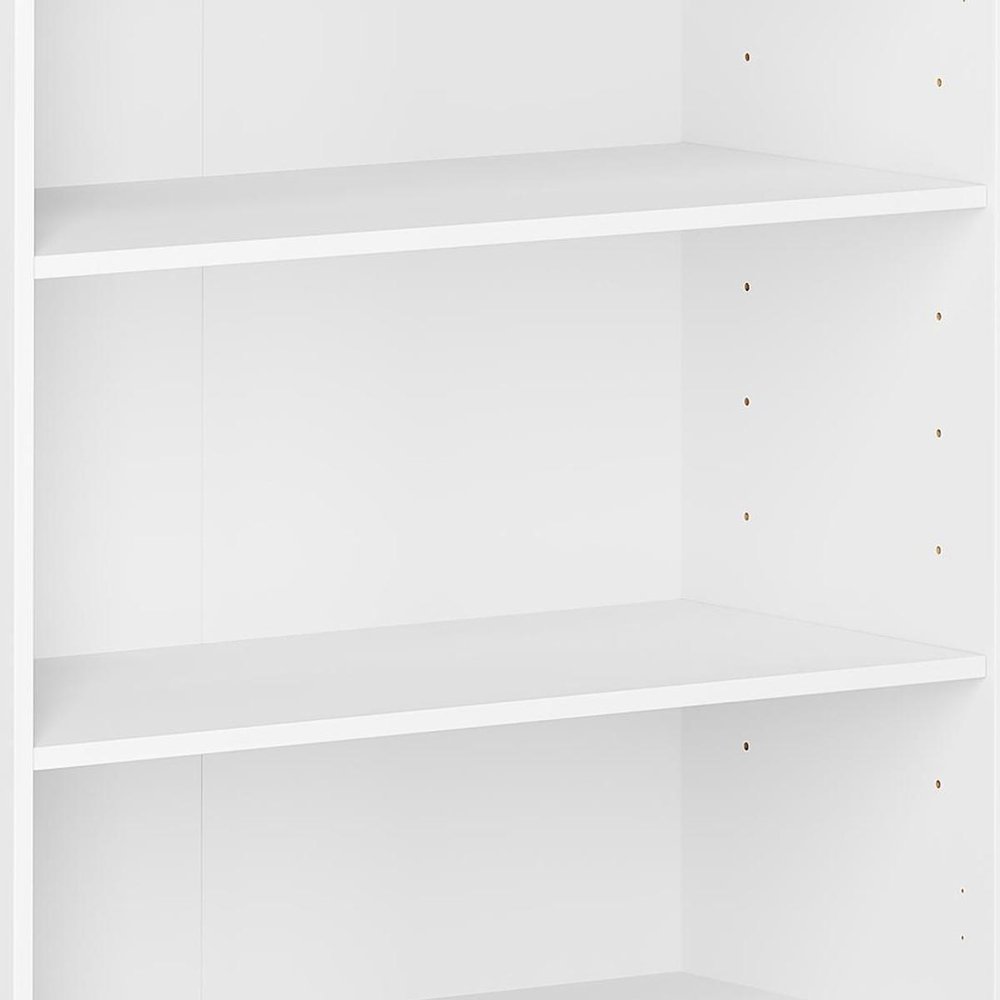 36" French Blue Solid Wood Adjustable Three Tier Library Bookcase