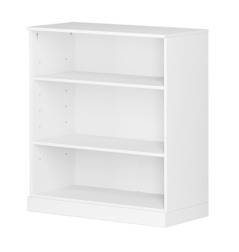 36" French Blue Solid Wood Adjustable Three Tier Library Bookcase