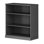 36" French Blue Solid Wood Adjustable Three Tier Library Bookcase