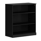 36" French Blue Solid Wood Adjustable Three Tier Library Bookcase