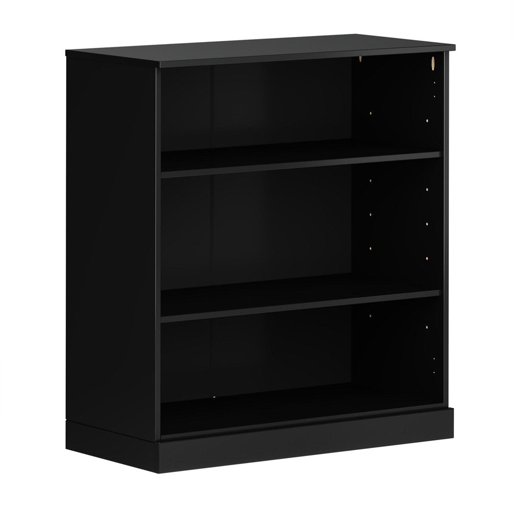 36" French Blue Solid Wood Adjustable Three Tier Library Bookcase