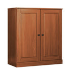 32" Coffee Solid Wood Accent Cabinet With Two Doors