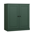 32" Green Solid Wood Accent Cabinet With Two Doors