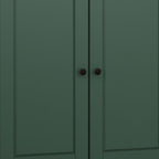 32" Green Solid Wood Accent Cabinet With Two Doors