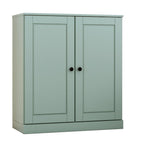 32" Sage Solid Wood Accent Cabinet With Two Doors