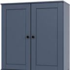 32" French Blue Solid Wood Accent Cabinet With Two Doors