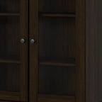 32" Espresso Solid Wood Accent Cabinet With Two Doors