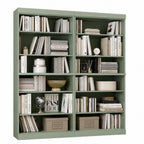 72" Sage Solid Wood Adjustable Twelve Tier Library Bookcase