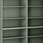 72" Sage Solid Wood Adjustable Twelve Tier Library Bookcase