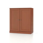 32" White Solid Wood Shaker Style Double Door Linen Cabinet