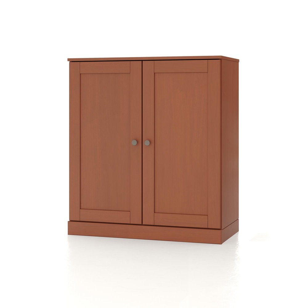 32" White Solid Wood Shaker Style Double Door Linen Cabinet