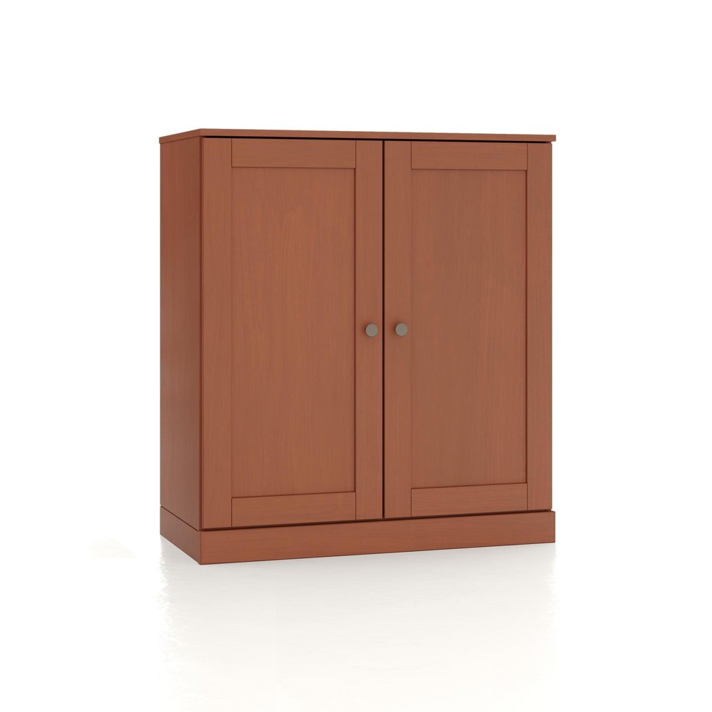 32" White Solid Wood Shaker Style Double Door Linen Cabinet