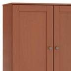 32" White Solid Wood Shaker Style Double Door Linen Cabinet
