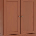 32" White Solid Wood Shaker Style Double Door Linen Cabinet