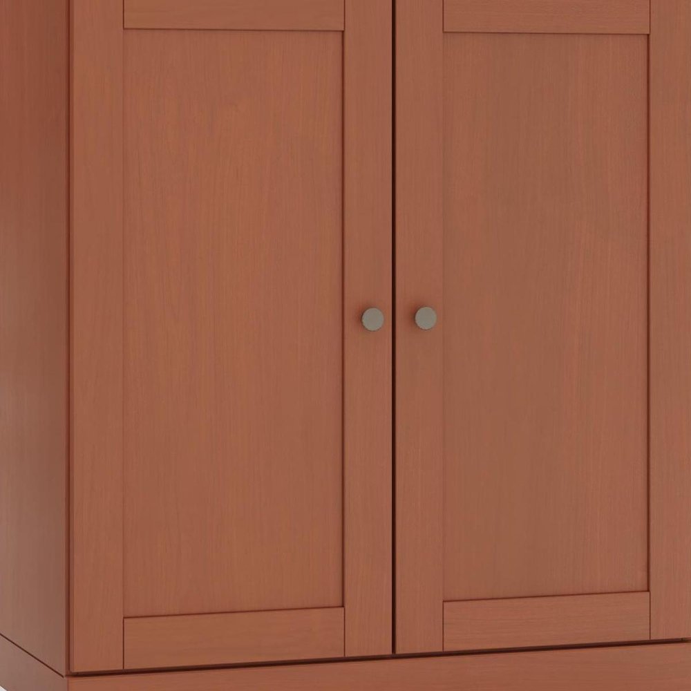 32" White Solid Wood Shaker Style Double Door Linen Cabinet