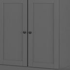 32" White Solid Wood Shaker Style Double Door Linen Cabinet