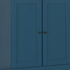 32" White Solid Wood Shaker Style Double Door Linen Cabinet