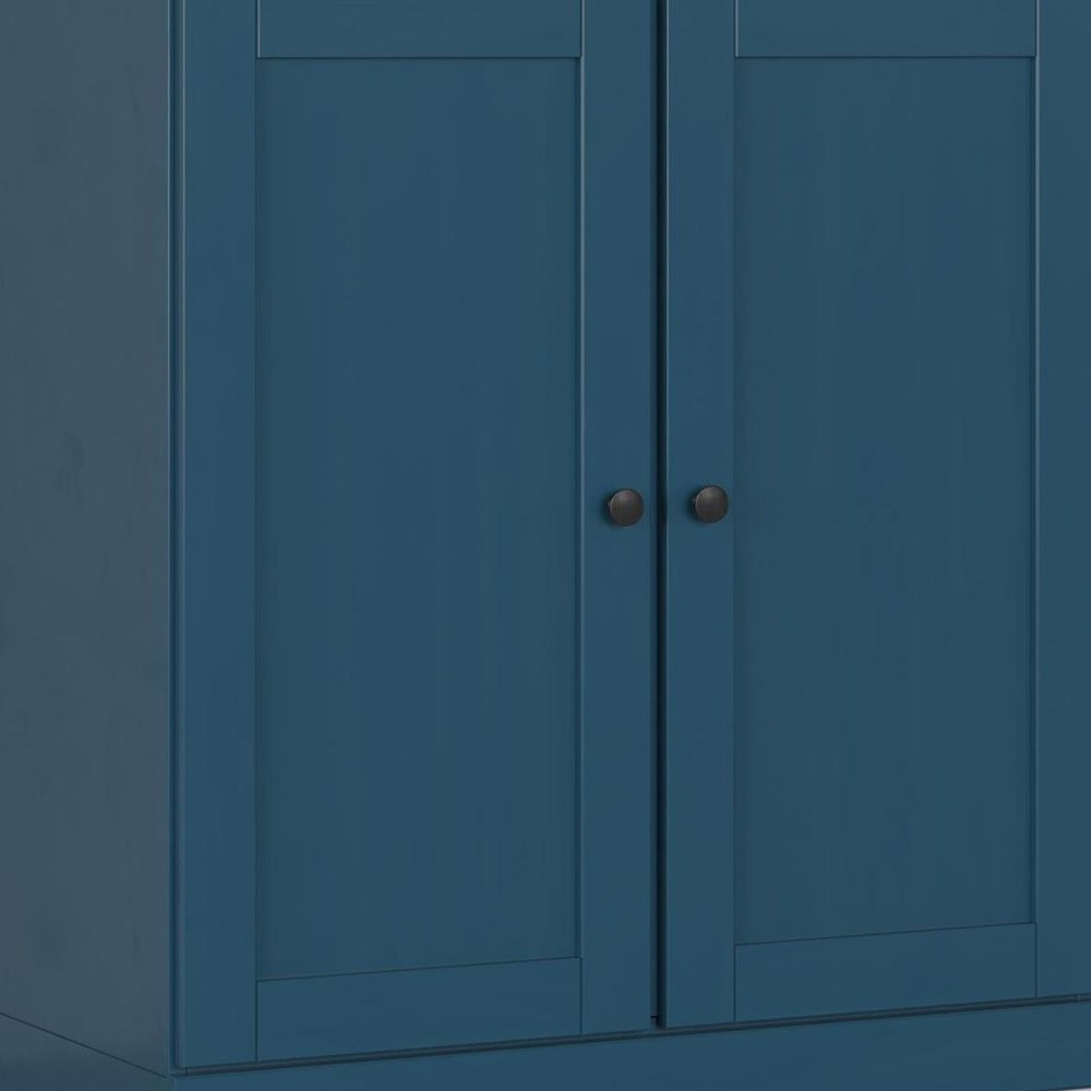 32" White Solid Wood Shaker Style Double Door Linen Cabinet