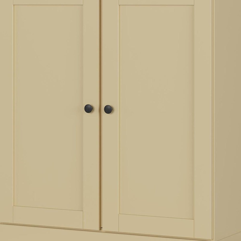 32" White Solid Wood Shaker Style Double Door Linen Cabinet