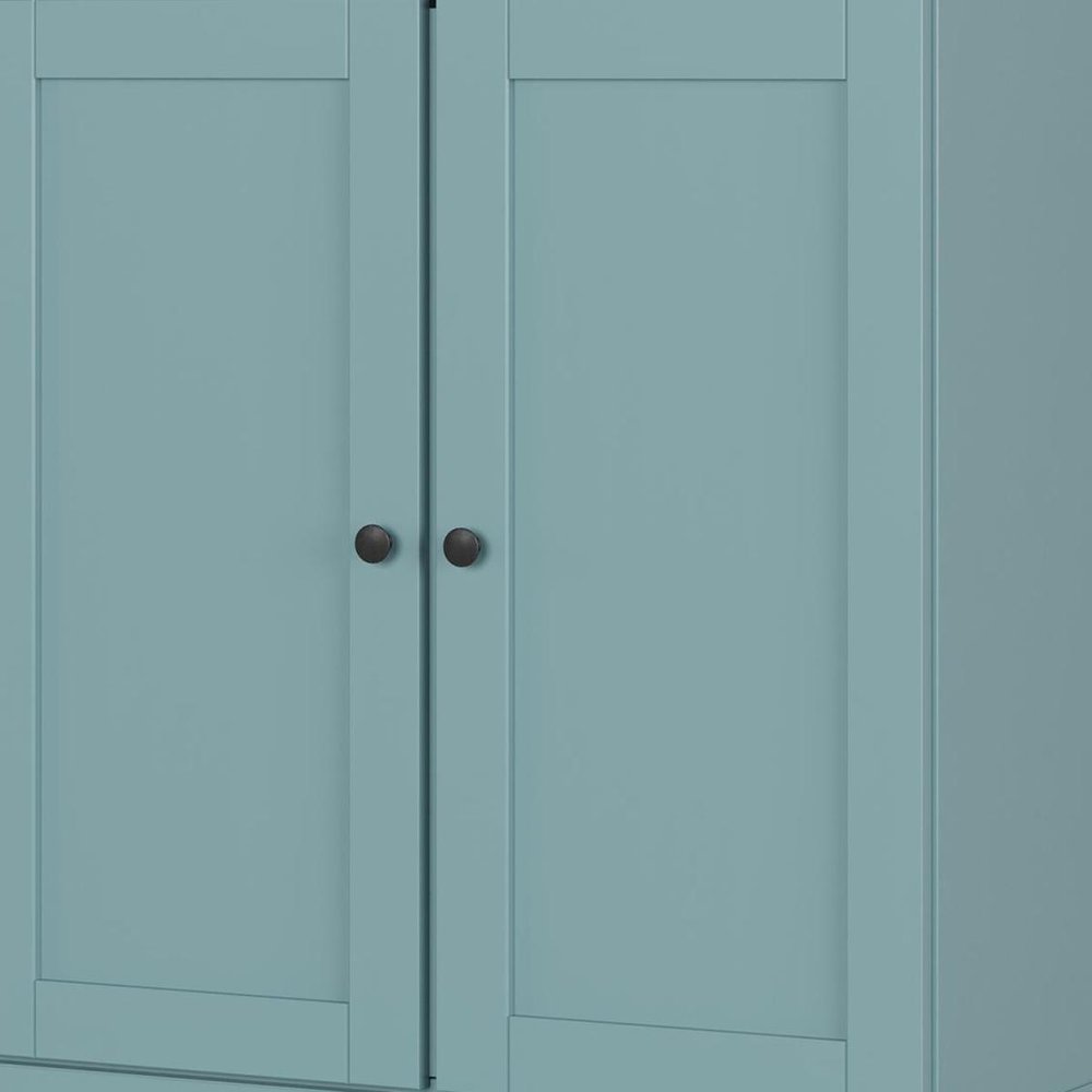 32" White Solid Wood Shaker Style Double Door Linen Cabinet
