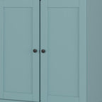 32" White Solid Wood Shaker Style Double Door Linen Cabinet
