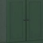 32" White Solid Wood Shaker Style Double Door Linen Cabinet