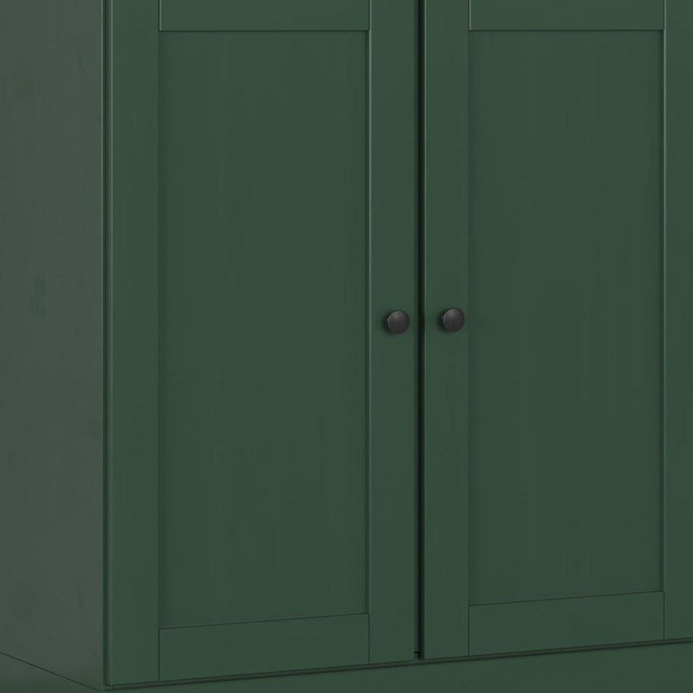32" White Solid Wood Shaker Style Double Door Linen Cabinet