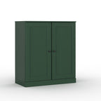 32" White Solid Wood Shaker Style Double Door Linen Cabinet