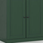 32" White Solid Wood Shaker Style Double Door Linen Cabinet