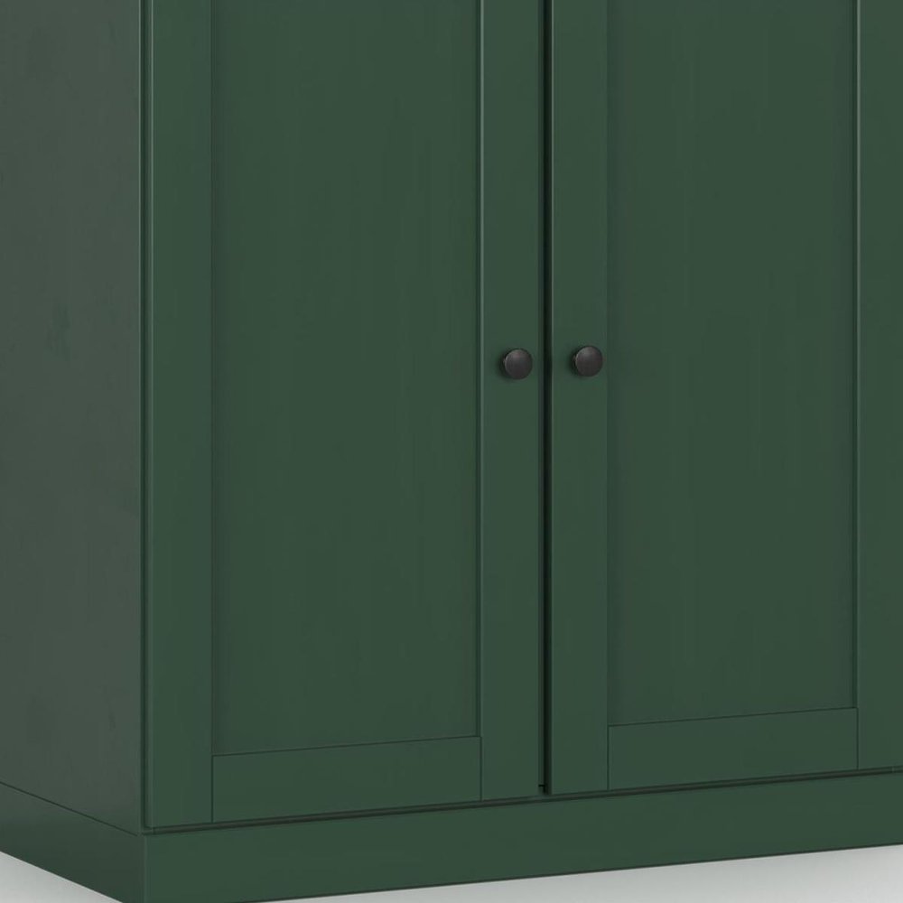 32" White Solid Wood Shaker Style Double Door Linen Cabinet