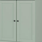 32" White Solid Wood Shaker Style Double Door Linen Cabinet