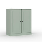 32" White Solid Wood Shaker Style Double Door Linen Cabinet