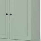 32" White Solid Wood Shaker Style Double Door Linen Cabinet