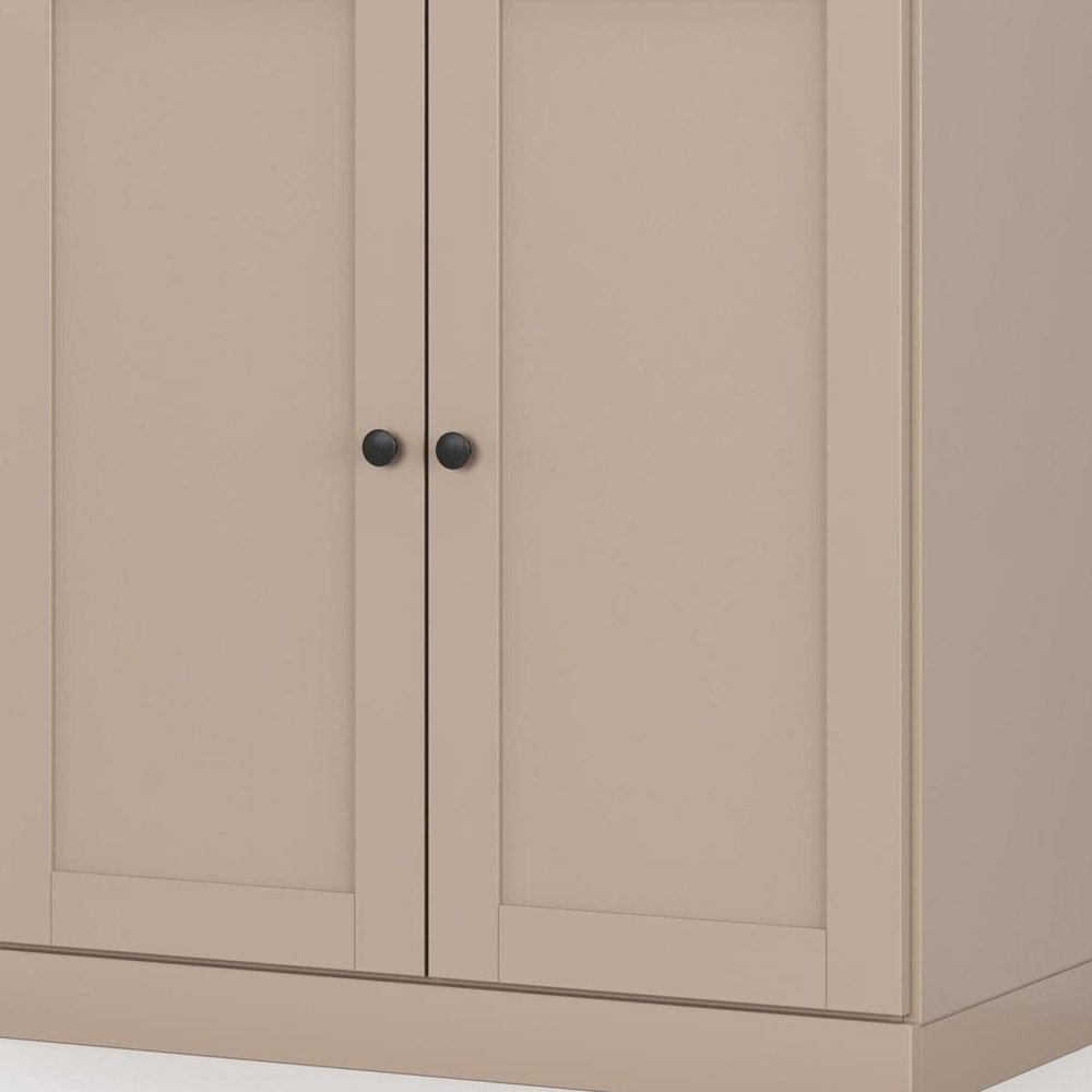 32" White Solid Wood Shaker Style Double Door Linen Cabinet