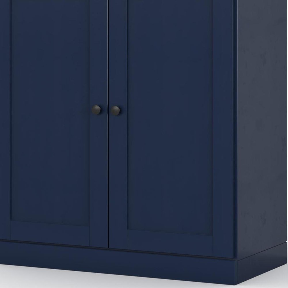 32" White Solid Wood Shaker Style Double Door Linen Cabinet