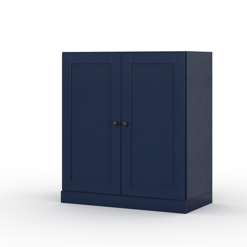 32" White Solid Wood Shaker Style Double Door Linen Cabinet