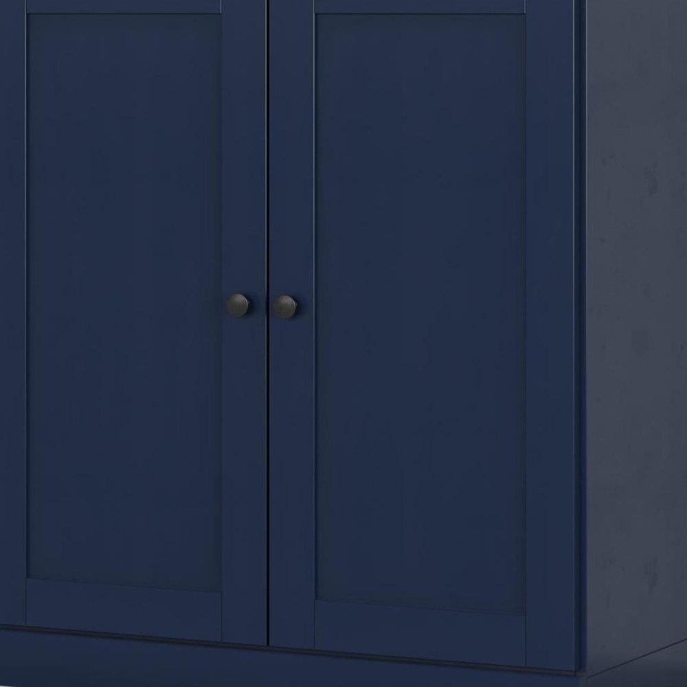 32" White Solid Wood Shaker Style Double Door Linen Cabinet