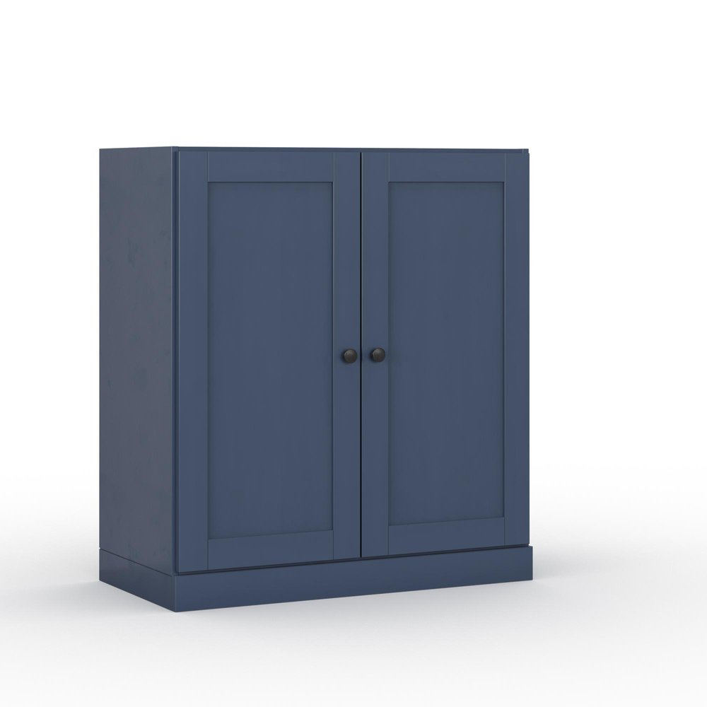 32" White Solid Wood Shaker Style Double Door Linen Cabinet