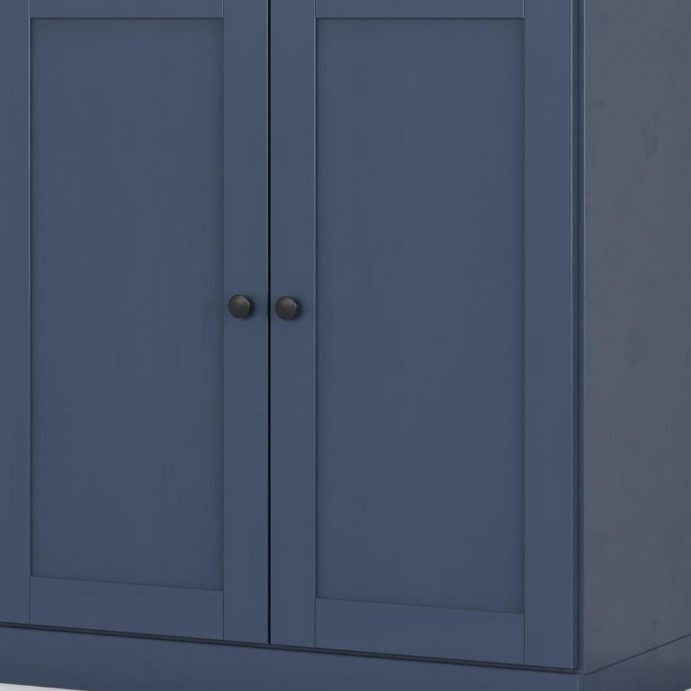 32" White Solid Wood Shaker Style Double Door Linen Cabinet