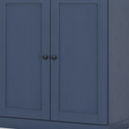 32" White Solid Wood Shaker Style Double Door Linen Cabinet