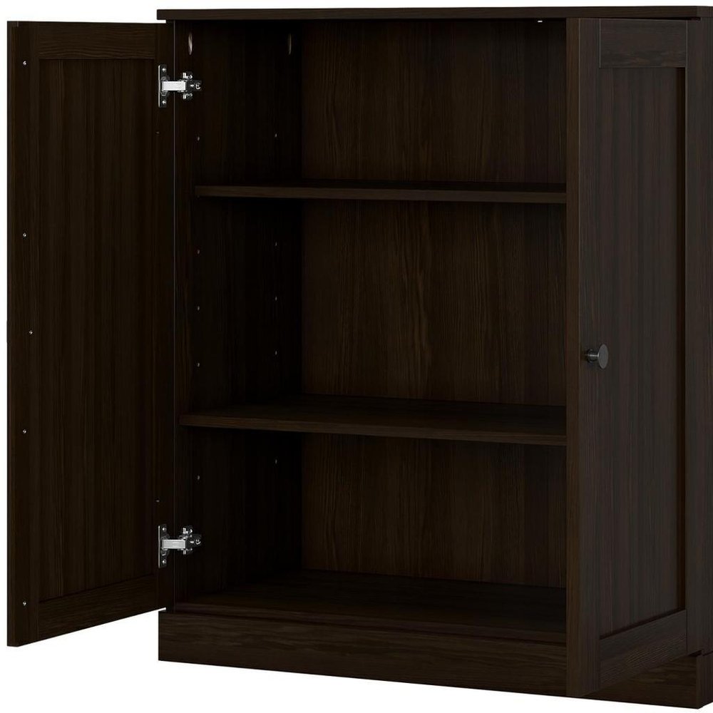 32" White Solid Wood Shaker Style Double Door Linen Cabinet