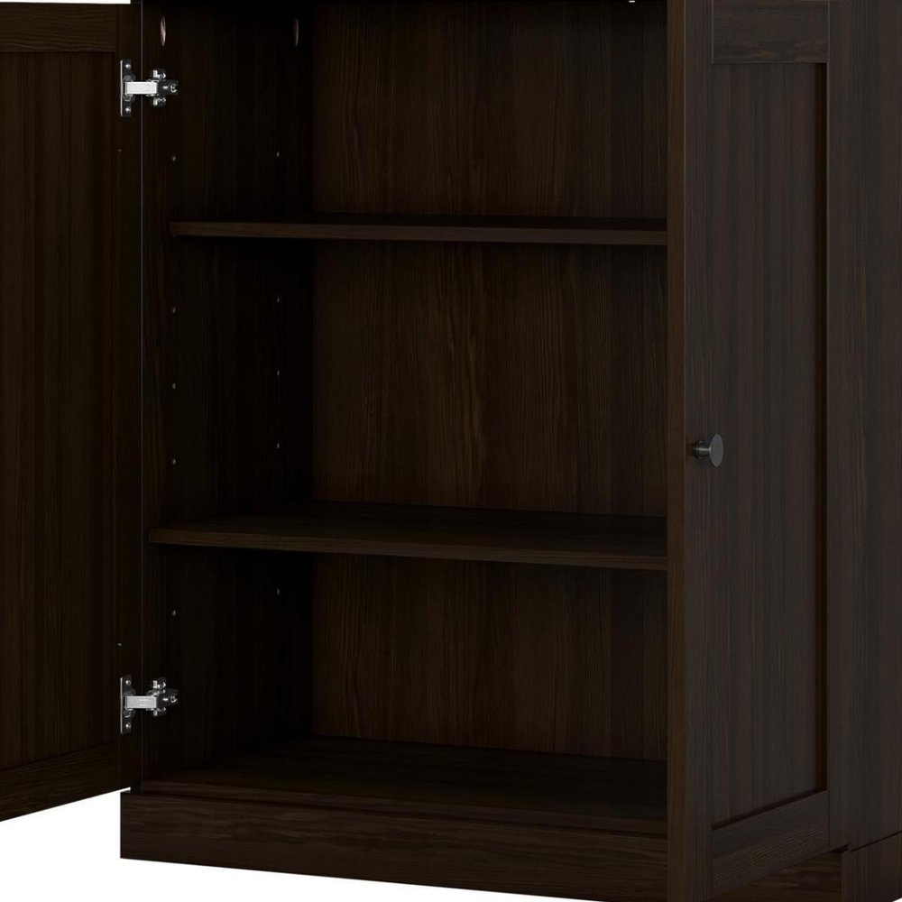 32" White Solid Wood Shaker Style Double Door Linen Cabinet