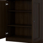 32" White Solid Wood Shaker Style Double Door Linen Cabinet